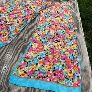 Albert‎ nipon vintage blue floral silk scarf